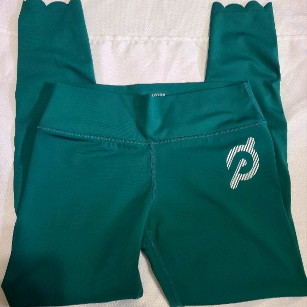 Peloton Women Green Leggings Size Large